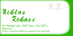 miklos rekasi business card